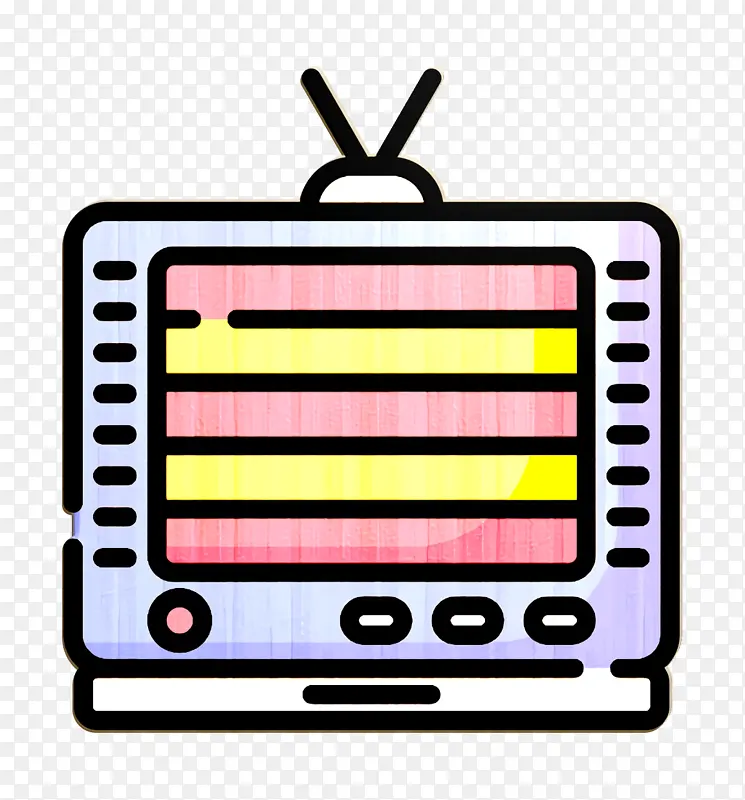 电视图标 通信和媒体图标 广播