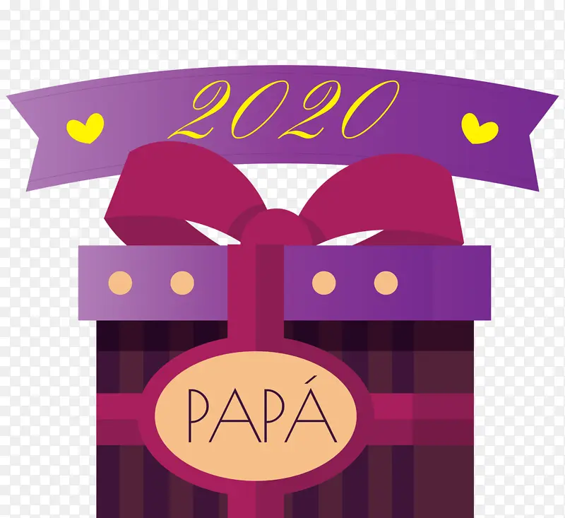 父亲节快乐 标志 紫色