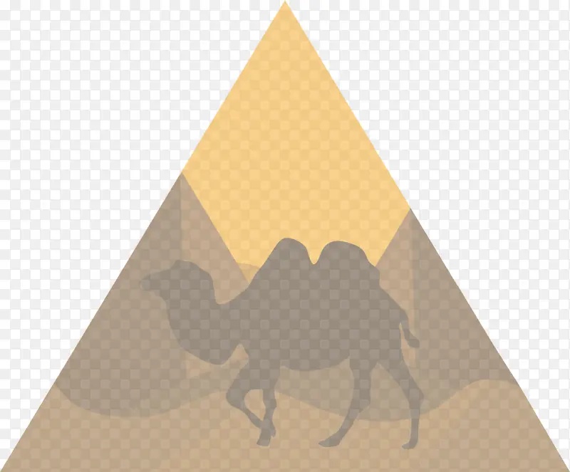单峰骆驼 沙漠 三角形