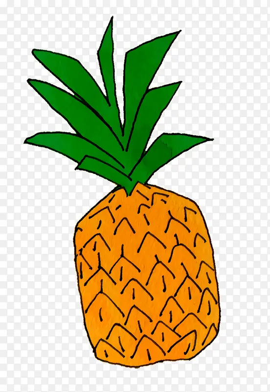 卡通水果 卡瓦伊水果 菠萝