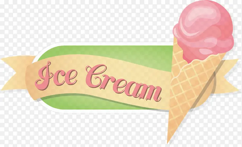 那不勒斯冰淇淋 冰淇淋筒 冰淇淋