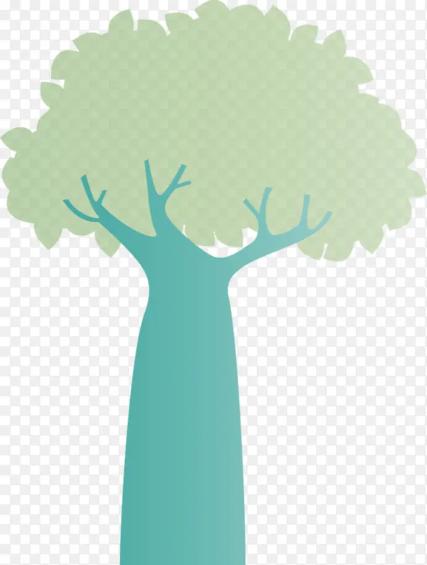 抽象树 卡通树 绿色
