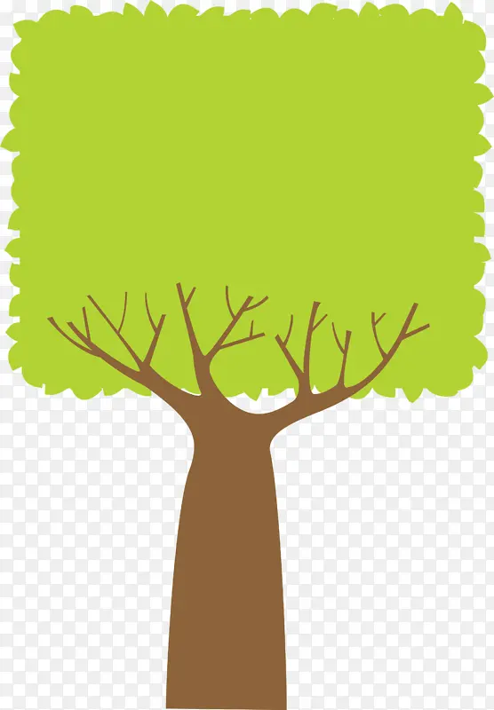 抽象树 卡通树 植物茎