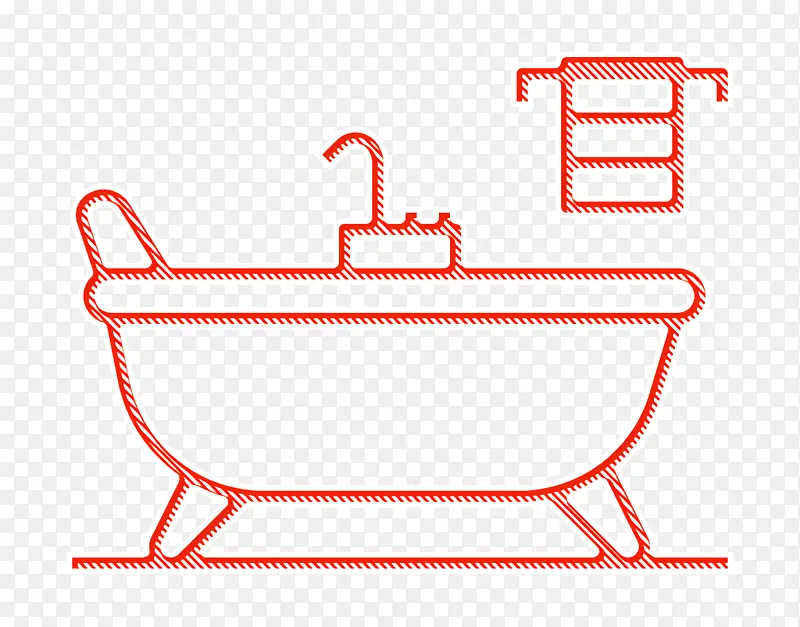 家居装饰图标 浴室图标 浴缸图标