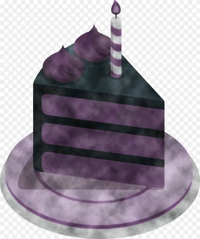 生日蛋糕 紫色 结块