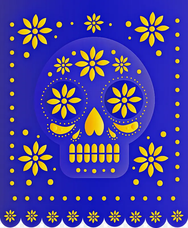 墨西哥彩旗 视觉艺术 花卉