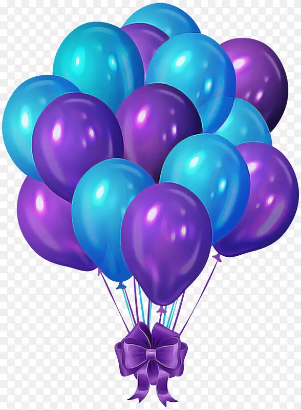 气球 紫色 集束气球