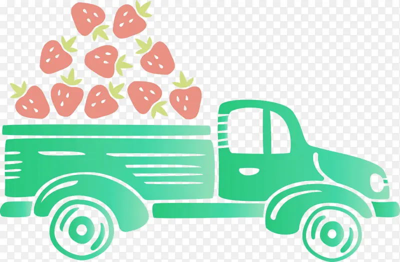草莓卡车 秋天 水果