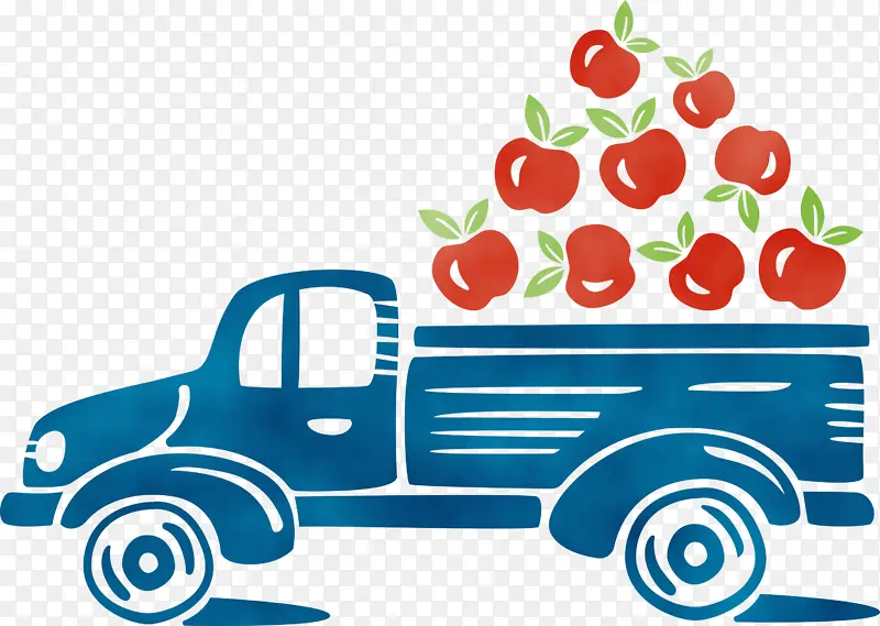 苹果卡车 秋天 水果