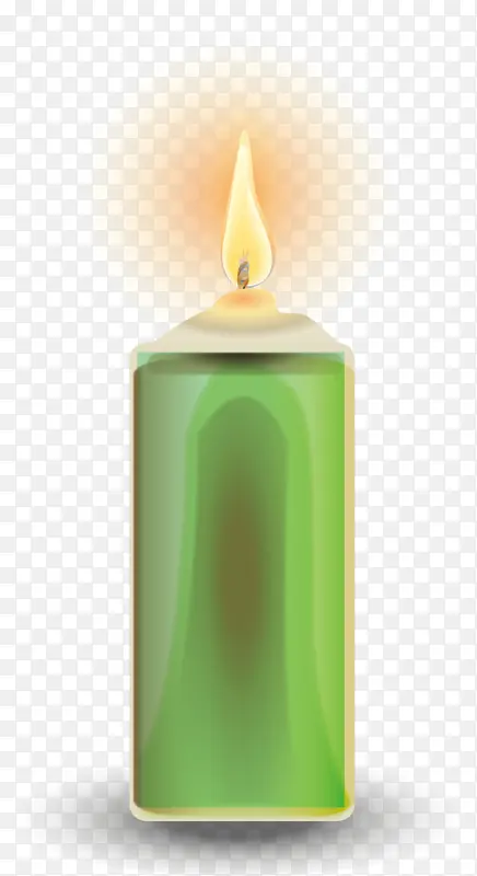 排灯节快乐蜡蜡烛绿色