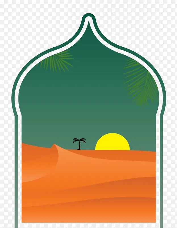 阿拉伯景观 南瓜 绿色
