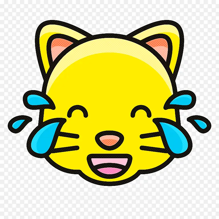 猫 表情符号 脸上带着喜悦的泪水表情符号