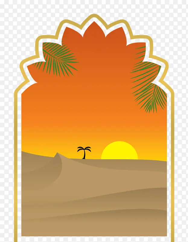 阿拉伯风景 绘画 标志