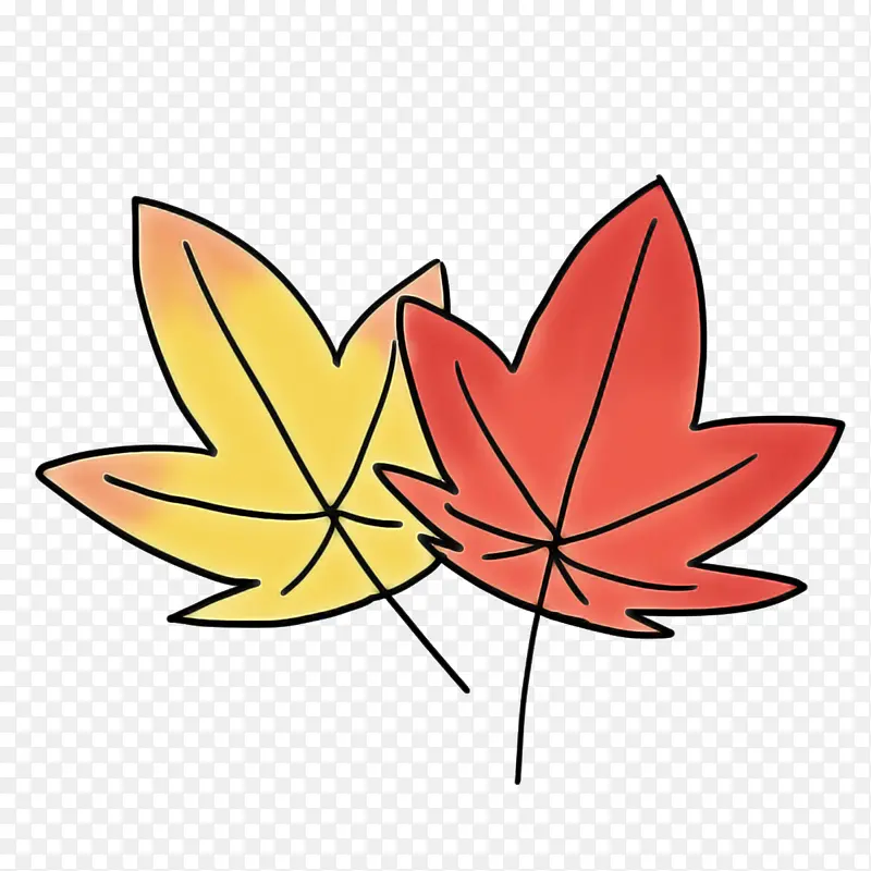 秋季卡通 枫叶 叶PNG图片素材下载_图片编号7087945-PNG素材网