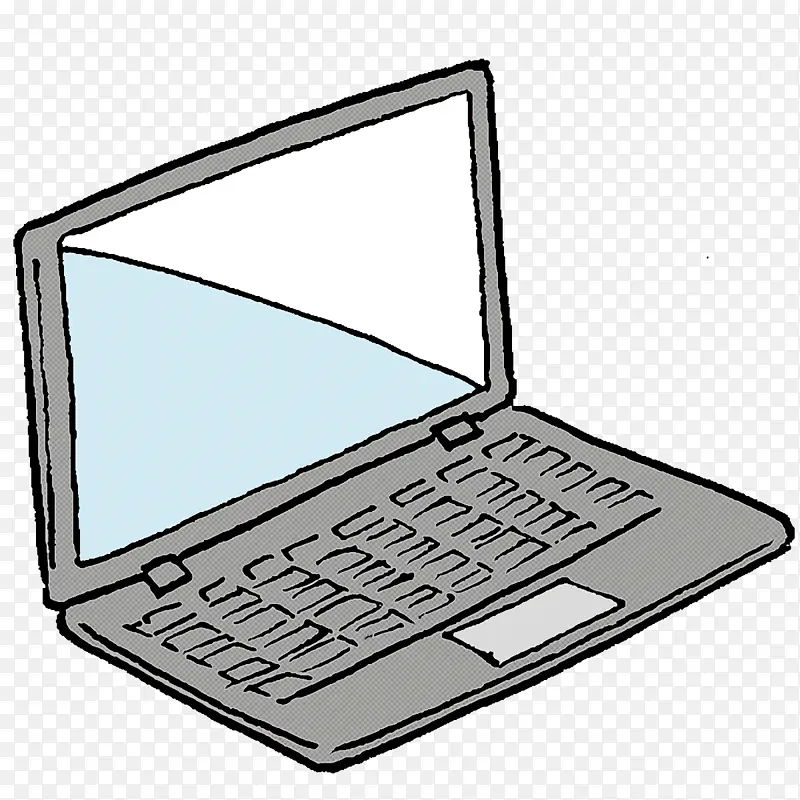 电脑卡通 笔记本电脑 电脑键盘