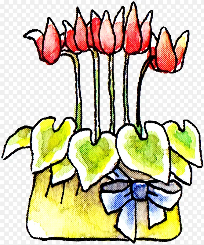 花卉设计 线条艺术 郁金香