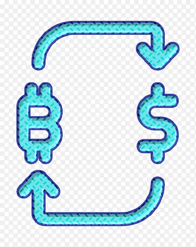 比特币图标 交换图标 商业和金融图标