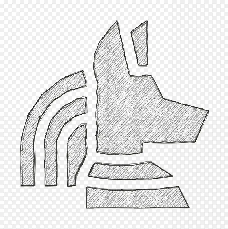 文化图标 埃及图标 阿努比斯图标