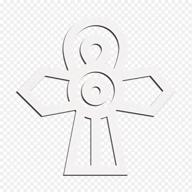 文化图标 埃及图标 十字架图标