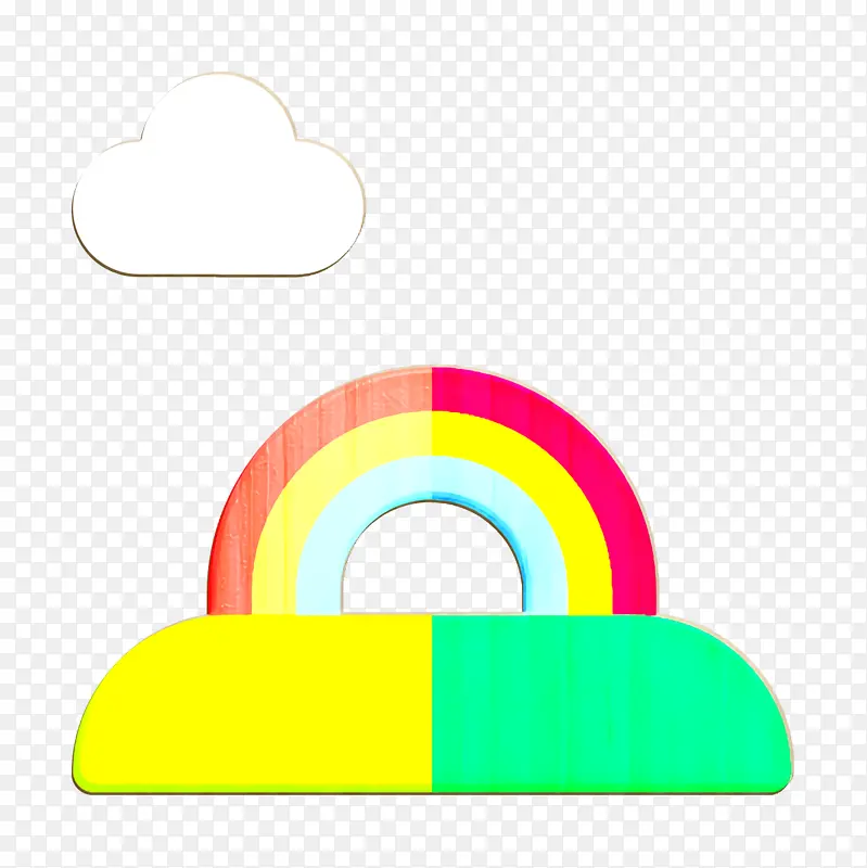 风景图标 彩虹图标 云图标