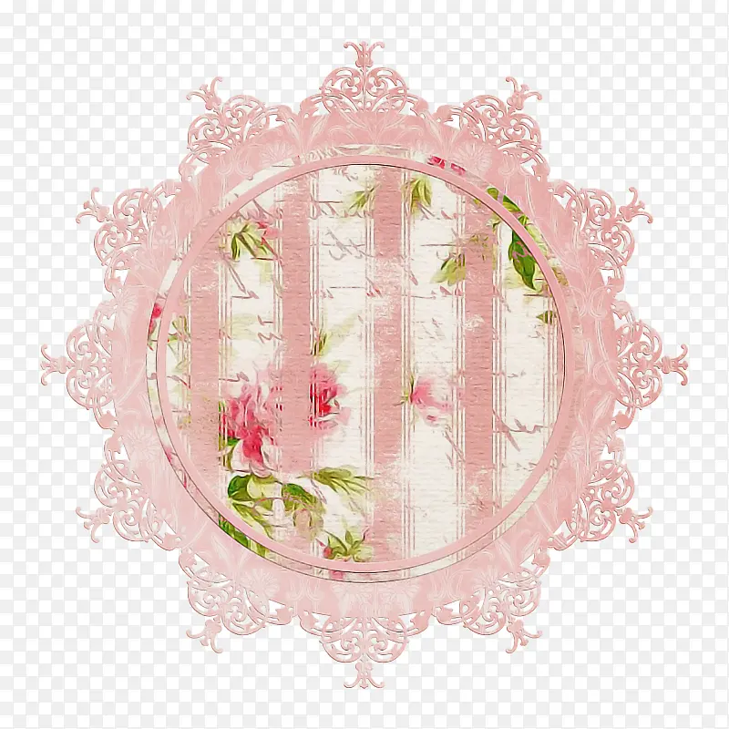 相框 花卉设计 粉色纺织品