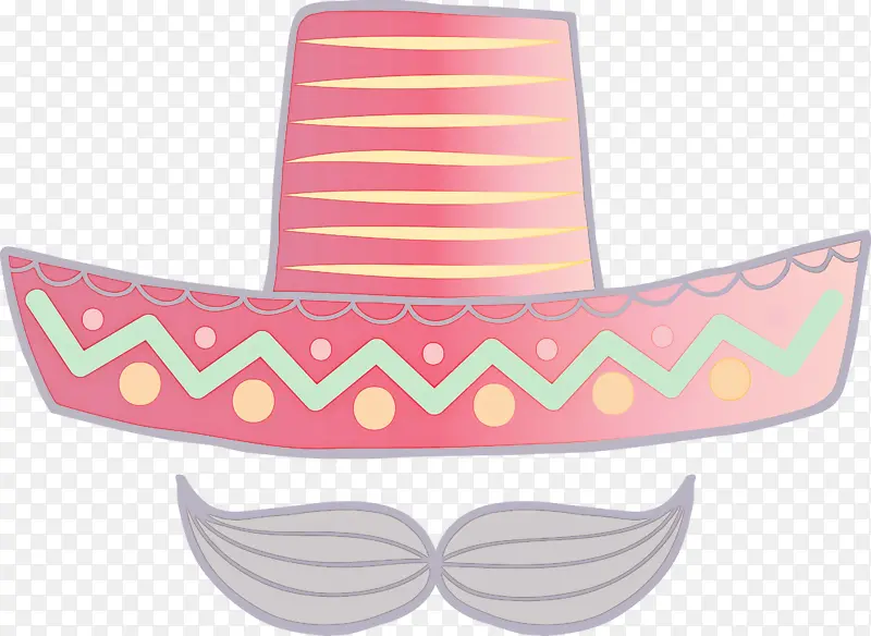 墨西哥元素 帽子 素描