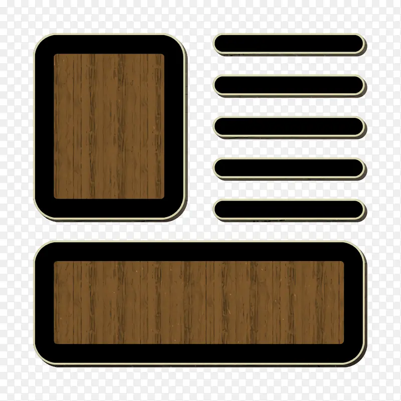 线框图标 用户界面图标 木材