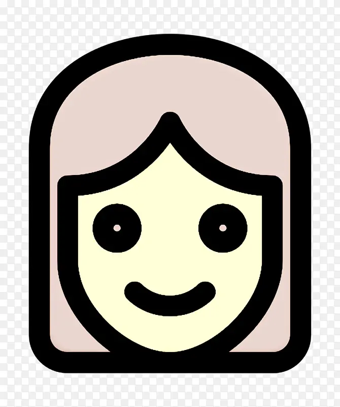 女孩图标 笑脸和人物图标 表情符号