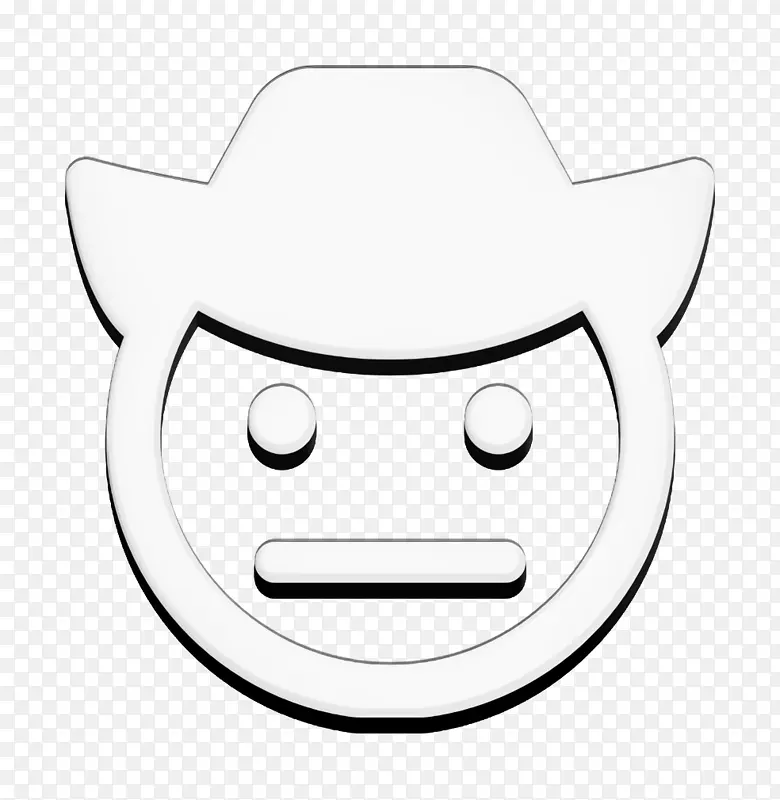 牛仔图标 笑脸和人物图标 表情符号