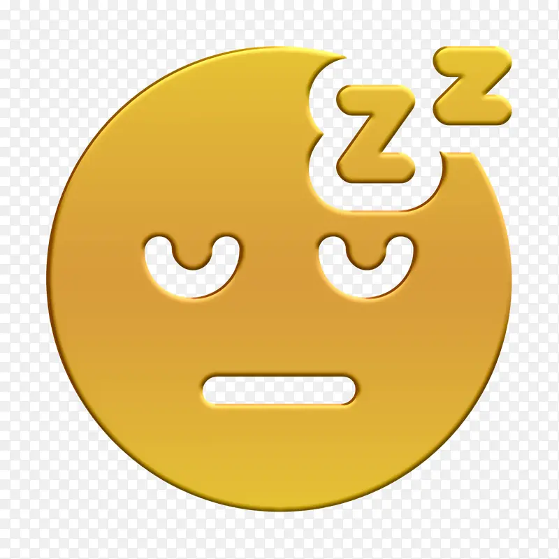 笑脸和人物图标 表情符号 睡眠图标