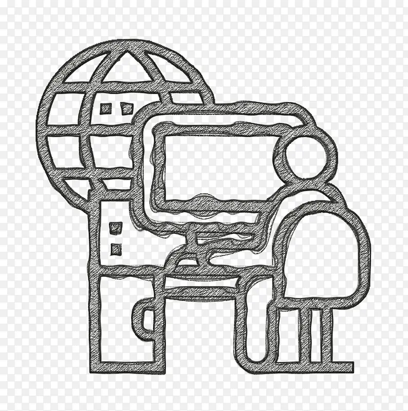 计算机技术图标 数据图标 全球图标