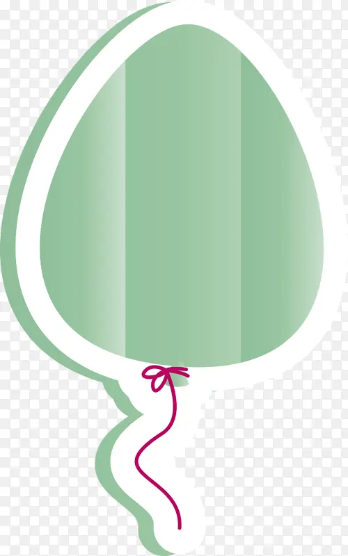 气球贴纸 叶子 绿色