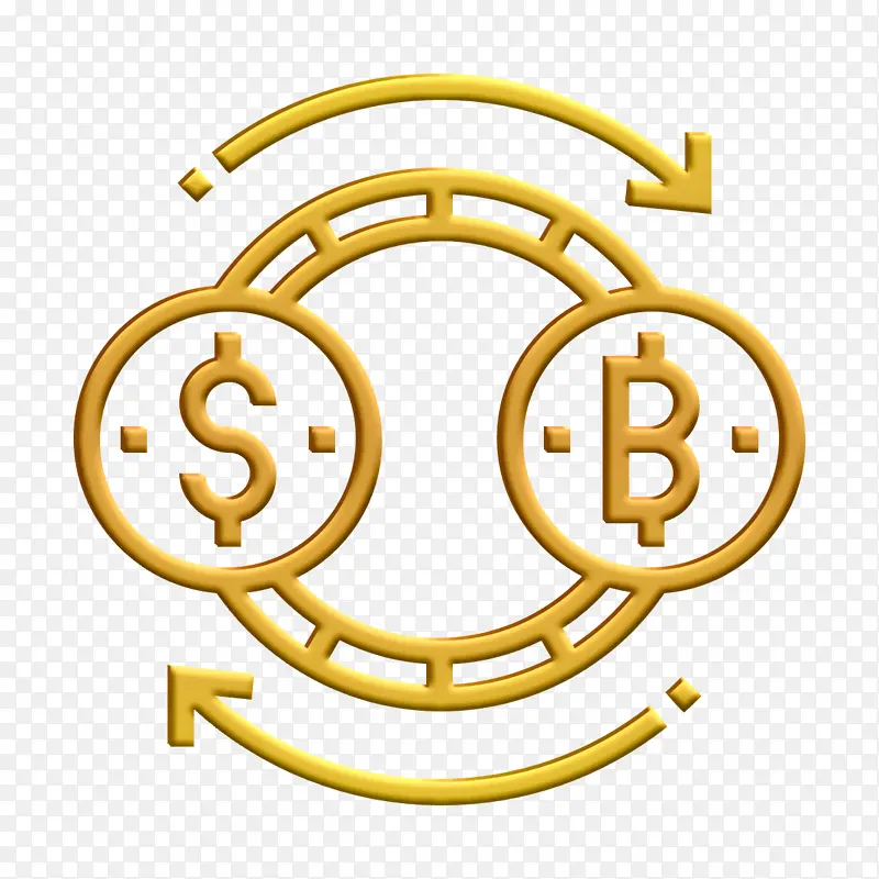 金融技术图标 加密货币图标 交易图标