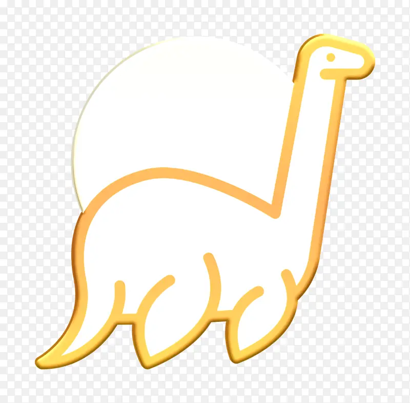 恐龙图标 徽标 黄色