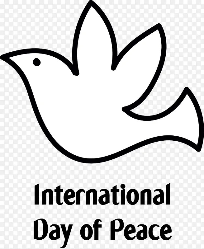 国际和平日 世界和平日 线条艺术