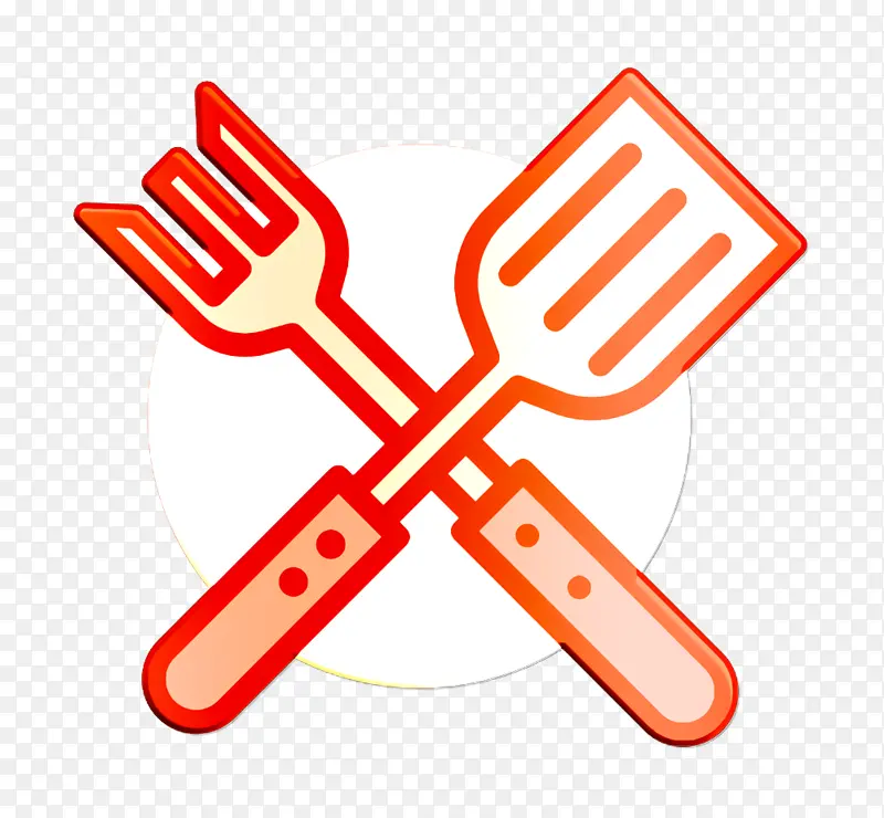 烧烤图标 厨房工具图标 抹刀