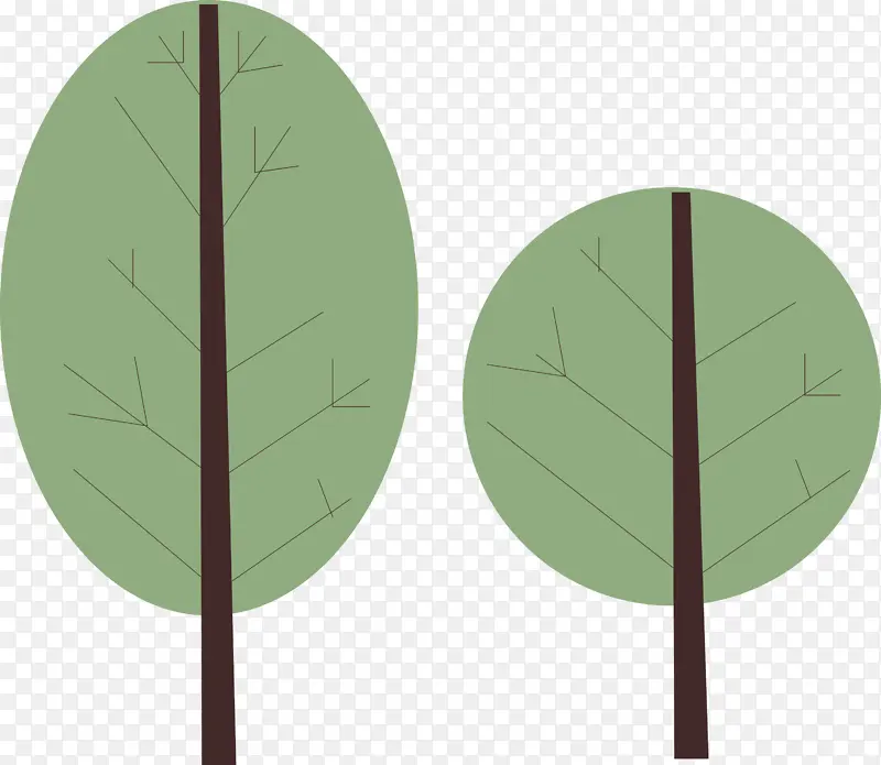 卡通树 抽象树 叶子