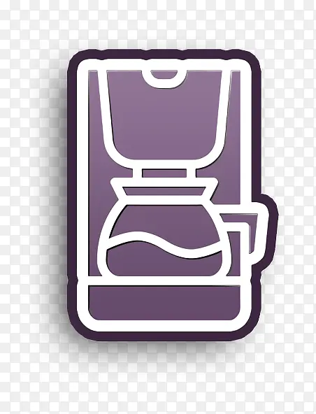 家用电器图标 咖啡机图标 食品和餐厅图标