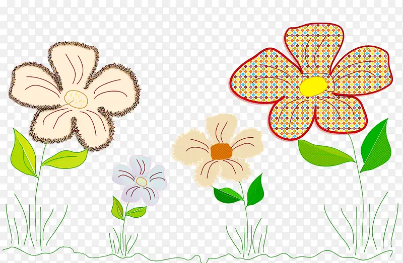 花卉设计 卡通 素描