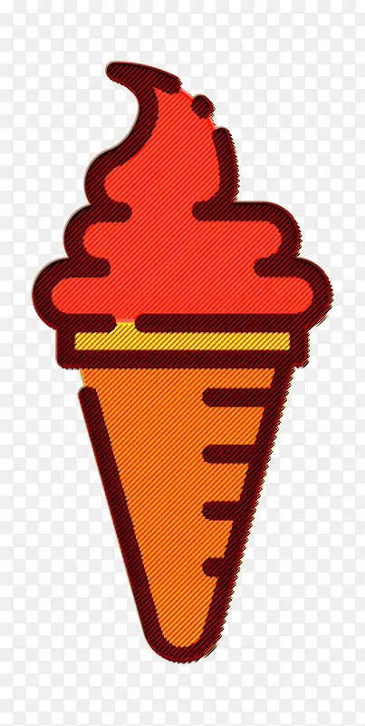 夏季标志 食品和餐厅标志 冰淇淋标志