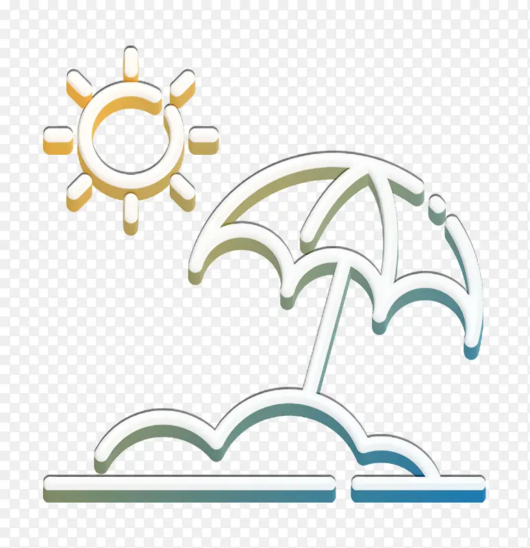 太阳伞图标 夏季图标 徽标
