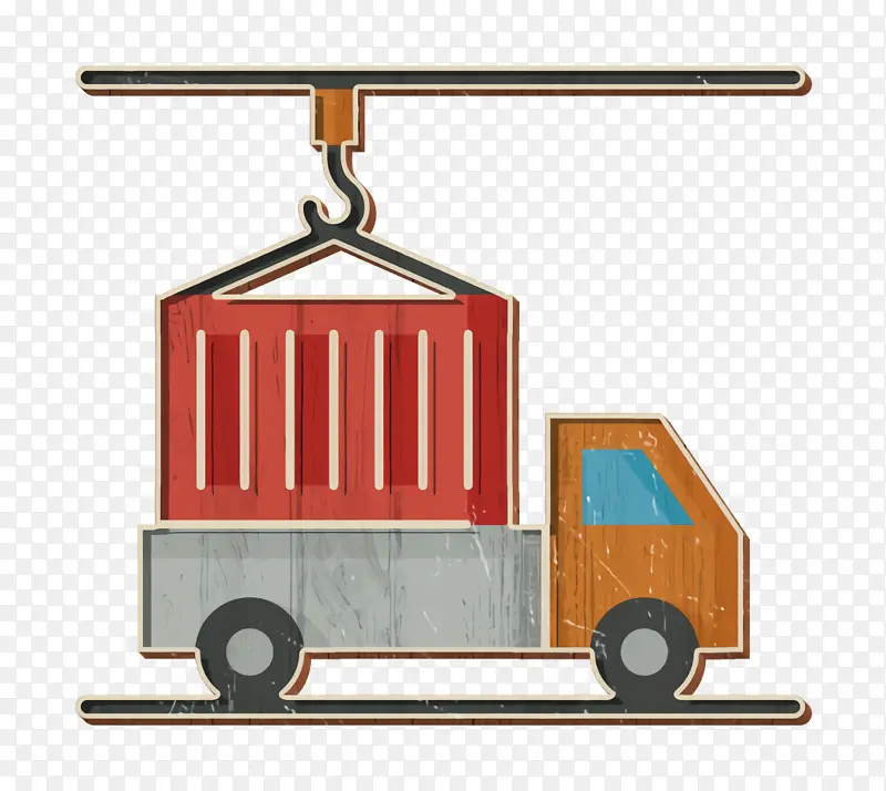 物流图标 货车图标 运输和交付图标
