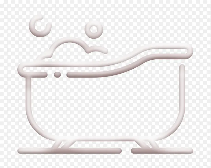 浴缸图标 婴儿淋浴图标 家具和家居图标