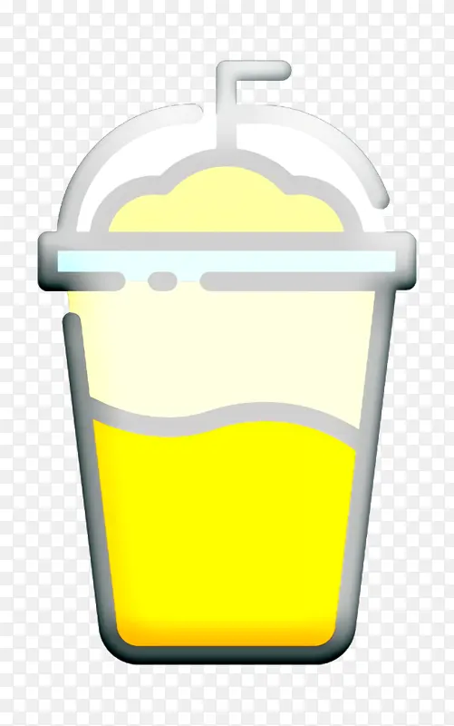 杯子图标 快餐图标 黄色