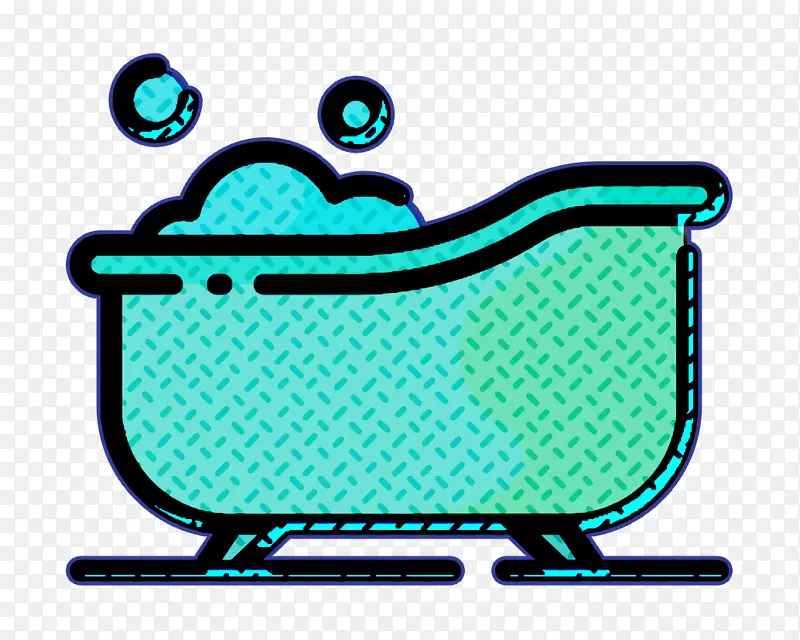 婴儿淋浴图标 浴缸图标 字形