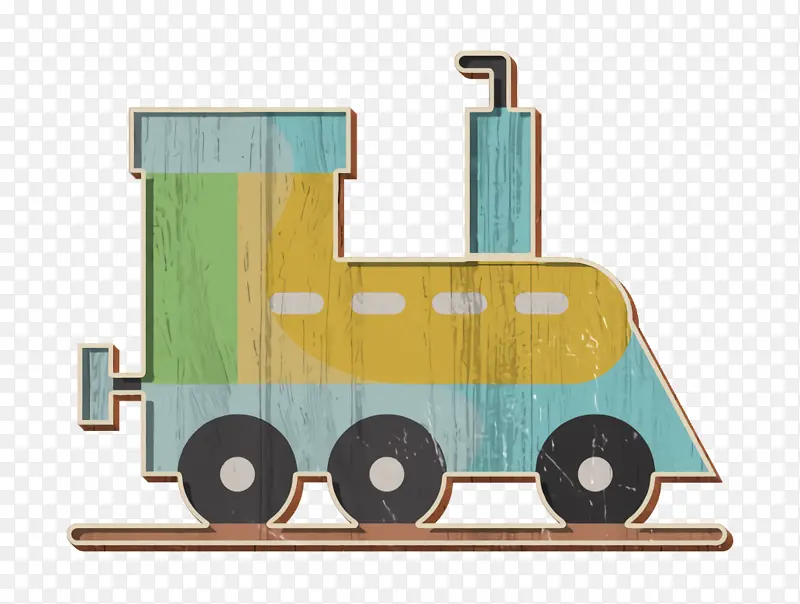 火车玩具图标 婴儿淋浴图标 火车图标