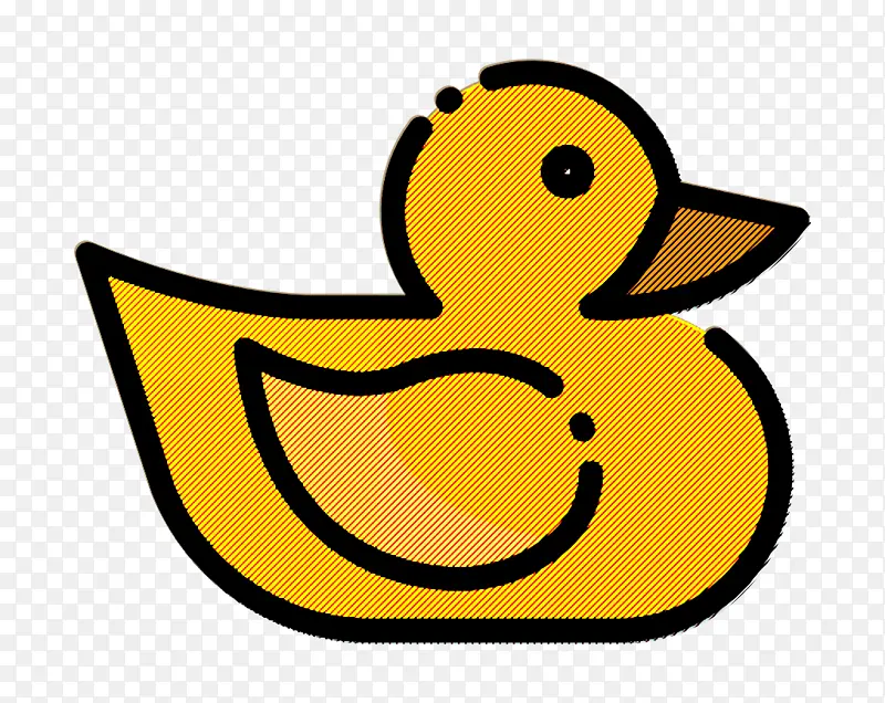 鸭子图标 橡胶鸭子图标 婴儿淋浴图标