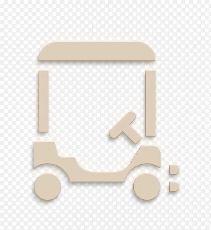 车辆和运输图标 高尔夫球车图标 矩形