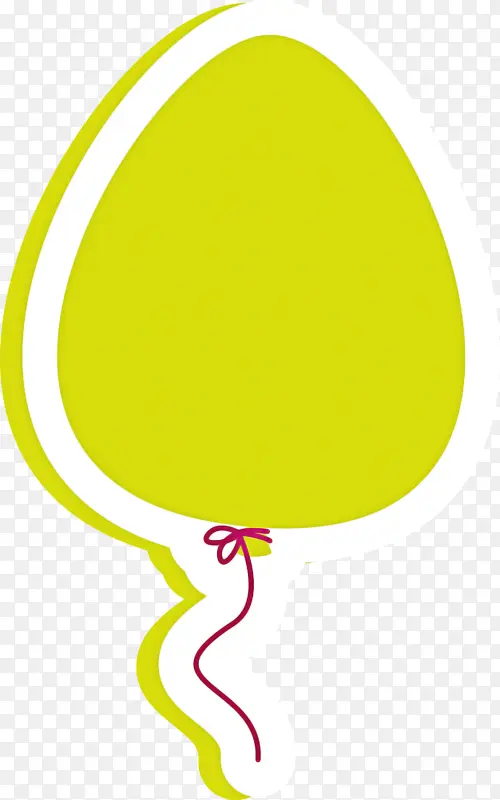 气球贴纸 叶子 黄色
