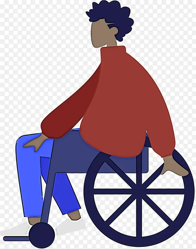坐 轮椅 绘画